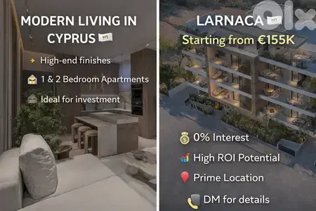 Lux, Prime location 65m2 + Storage+parking+Payment Facilities Larnaca
