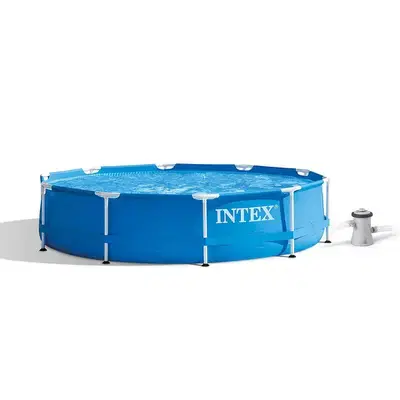 Intex Metal Frame Pool With Filter 305 x 76 CM - حوض سباحة بإطار معدني