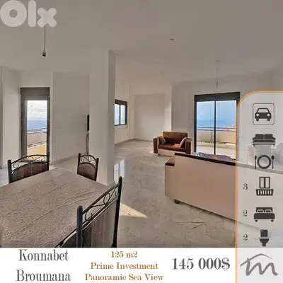 Konnabet Broummana | Prime Rental Investment | Panoramic Sea View
