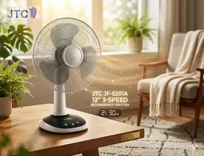 rechargeable fan JTC 12inch مروحة تشريج