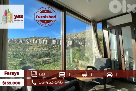 Faraya 60m2 | Furnished Chalet | Decorated | Mountain View |DA/OH