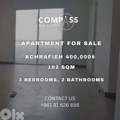 APARTMENT FOR SALE IN ACHRAFIEH