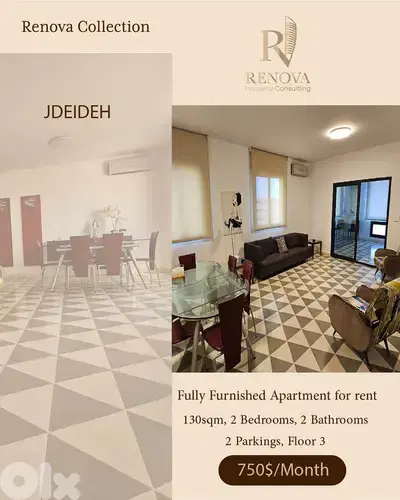 Fully Furnished apartment for rent in Jdeideh