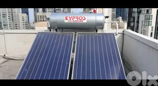 Solar system.  للماء السخن  300 liter 2 mirror 2.5 bar