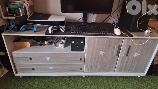 used tv table and book shelves  in excellent condition
