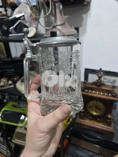 Vintage Crystal mug beer stein