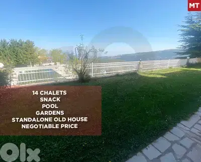 Resort,14 Chalets,Snack, Pool,Gardens,Zgharta Town/زغرتا  REF#MT135842