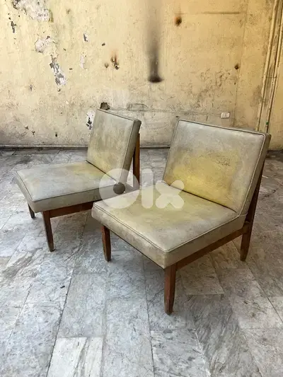 فوتاي عدد ٢ ناعمين تصميم الخمسينات ولا اروع vintage pair fauteille