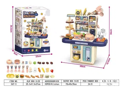 kids kitchen toy set 24 pcs