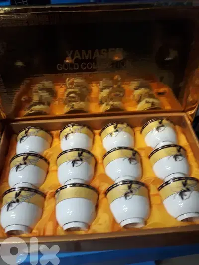12 piece coffee cup 24 ct gold plated for 120$