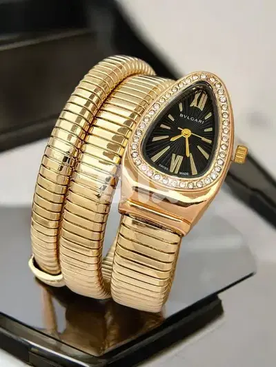 Bvlgari Serpenti Style Gold Watch Bracelet