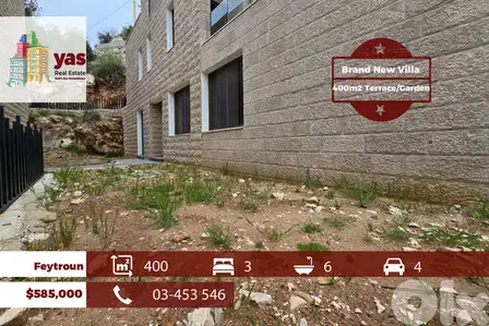 Feytroun 400m2 | 400m2 Terrace/Garden | Brand New Villa | DA