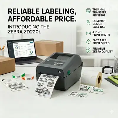 zebra thermal transfer barcode label printer