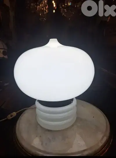 vintage lamp 70s opaline designer Italy by Carlo Nason