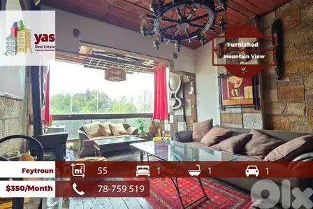 Feytroun 55m2 | Rent | Furnished Chalet | Mountain View | Modern | kh