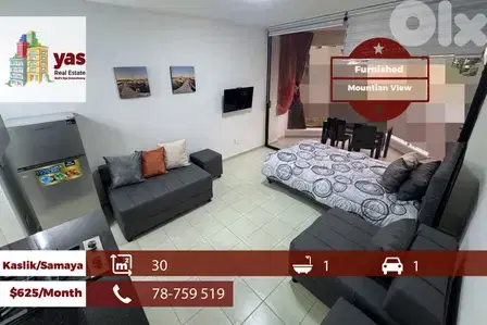 Kaslik/Samaya 30m2 | Furnished Chalet | Rent | Mountian View | EH