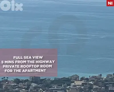 Private rooftop ,Full Sea View,Blat, Jbeil/ بلاط- جبيل REF#NI136034