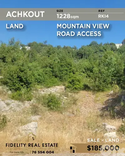 Land for sale in Achkout RKI4 أرض  للبيع في عشقوت