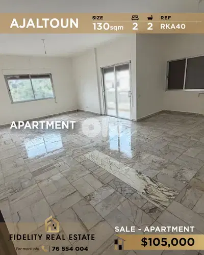 Apartment for sale in Ajaltoun RKA40 شقة للبيع في عجلتون