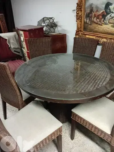 dinner table bamboo