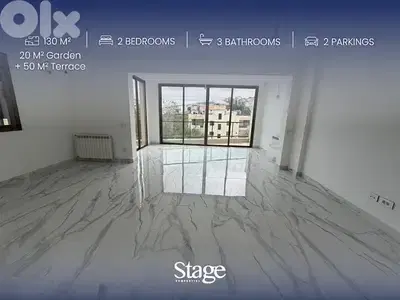 Brand New Garden Apartment with Partial Sea View in Bsalim For Sale