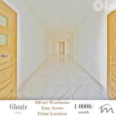 Ghazir | 180m² Warehouse - Depot | 5 Meters Height | Easy Access