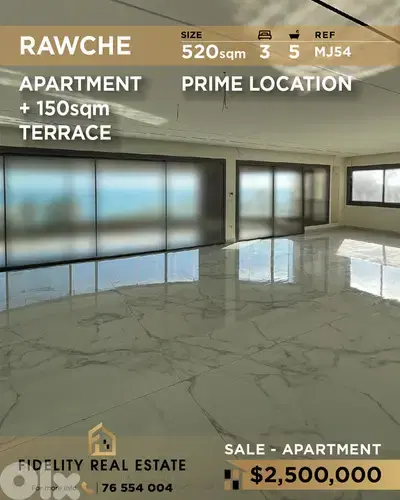 Apartment for sale in Rawche MJ54 شقة  للبيع في روشة
