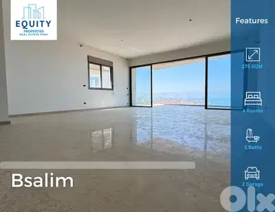 275 SQM Apartment For Sale In Bsalim شقة للبيع #RH33450