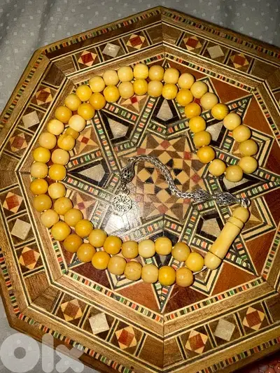 rosary مسبحة مشكلة عاج و عظم جمل انتيك مع شرابة اسطنبولي