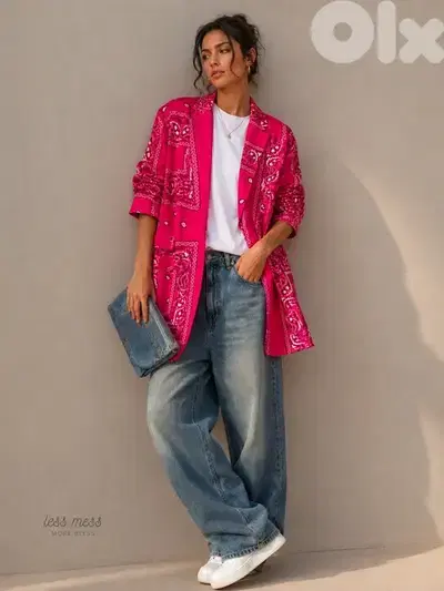 BANDANA PRINT OVERSIZE BLAZER