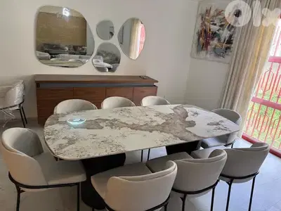 Home city Dining set 8 pers convertible to 10 pers