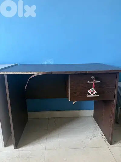 brown desk