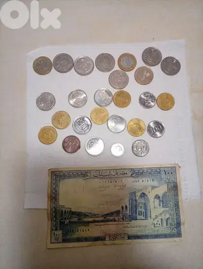 للبيع عملات لبنانية وسورية قديمة ما بعرف السعر