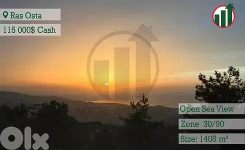 Land for Sale in Ras Osta with Open Sea View !!!