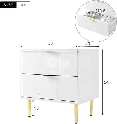 2 drawers night stand unique design