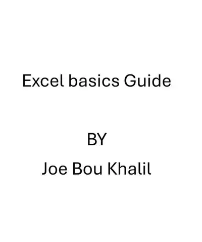 excel basics guide