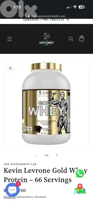kevin levrone gold whey protein 66serving