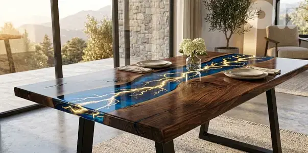 طاولات ريزن إيبوكسي وهدايا خشب مخصصة لبنان | Wood Art Lebanon