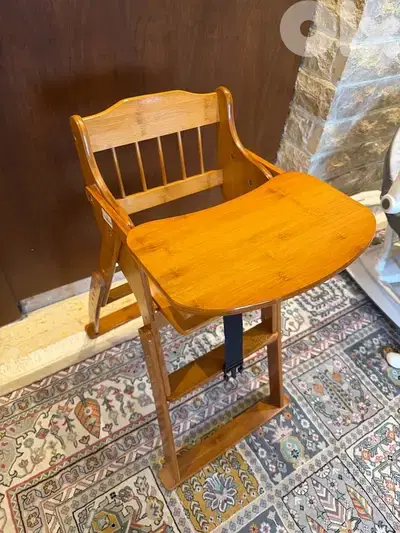Brand New Luxury Wooden High Chair (Bamboo) - Never Used