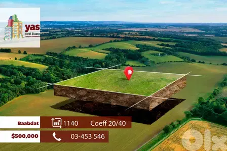 Baabdat/Shammis 1140m2 | Land | Coeff 20/40 | Perfect Investment | TCH