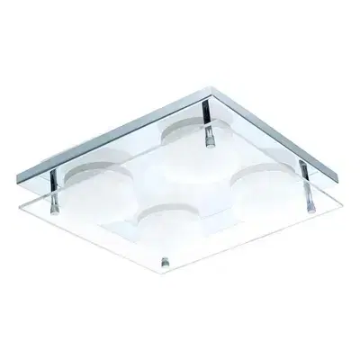 EGLO Abiola Quad LED Ceiling Light – 22×22 cm, 1800 lm Warm White Glow