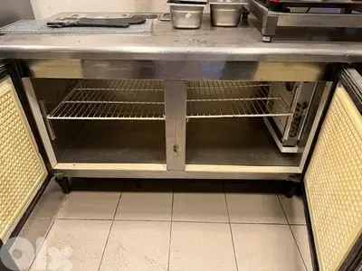 stainless steel  2 doors counter refrigerator