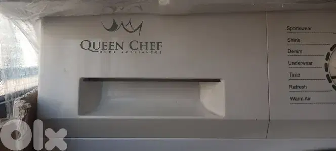 نشافة Queenchef، لون أبيض، بحالة جيدة جداً، سعة 9 كيلو