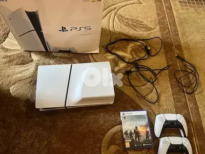PS5 slim europe 1 TB +2 original controller +cd battle field 6