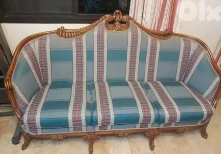 Living room sofa and table