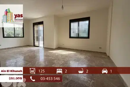 Ain El Rihaneh 125m2 | Renovated | Prime Location | Quiet Area | EL