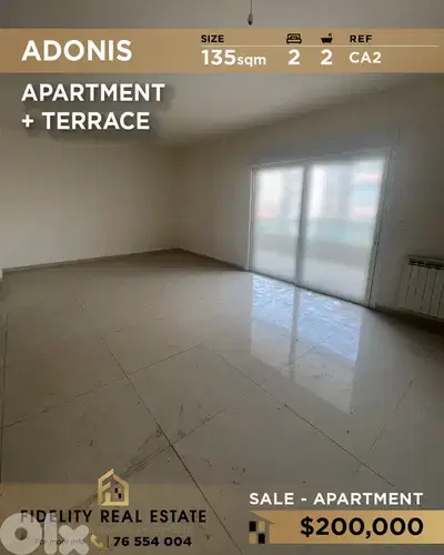Apartment for sale in Adonis CA2 شقة  للبيع في أدونيس