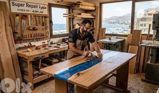 معلم نجار محترف في لبنان - تفصيل وتصليح موبيليا وإيبوكسي