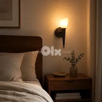 EGLO Mara Wall Light – Antique Brown Torch Sconce with Golden Glow