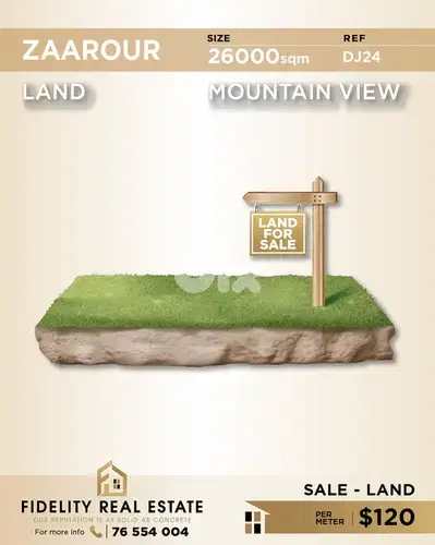 Land for sale in Zaarour DJ24 أرض  للبيع في زعرور